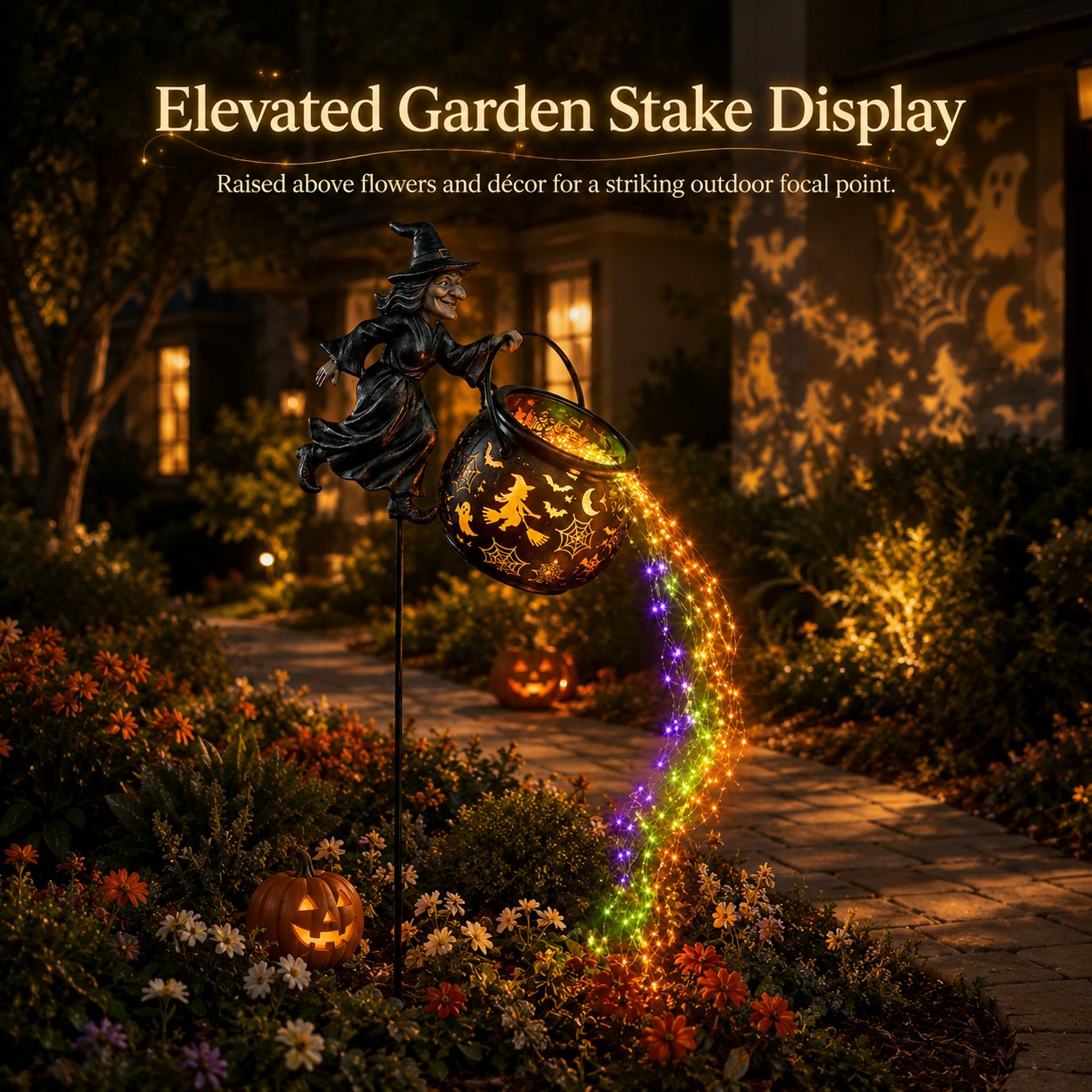 🔥Early Halloween Hot Sale 49% OFF🧙‍♀️Halloween Witch Cauldron Garden Light