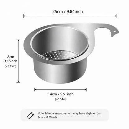 🎁2 Count Stainless Steel Hanging Sink Drain Strainer Baskets