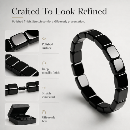 Elnuvo® Men’s Hematite Strength Bracelet