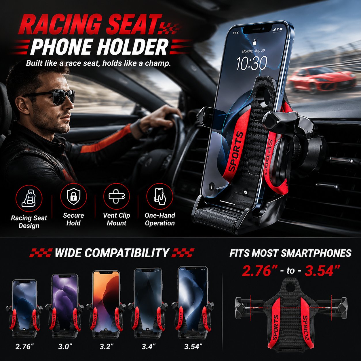 Car Racing Seat Shape Phone Holder