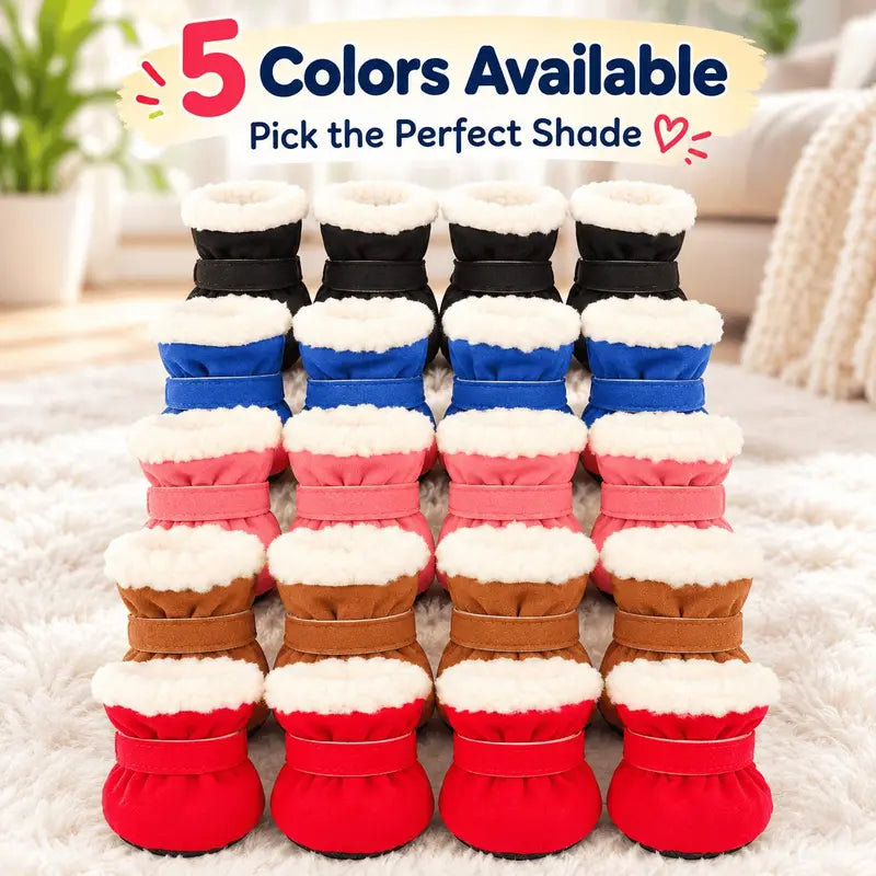 Soft Velvet Puppy Booties, Warm Non-Slip Paw Covers for Small Dogs 🐾