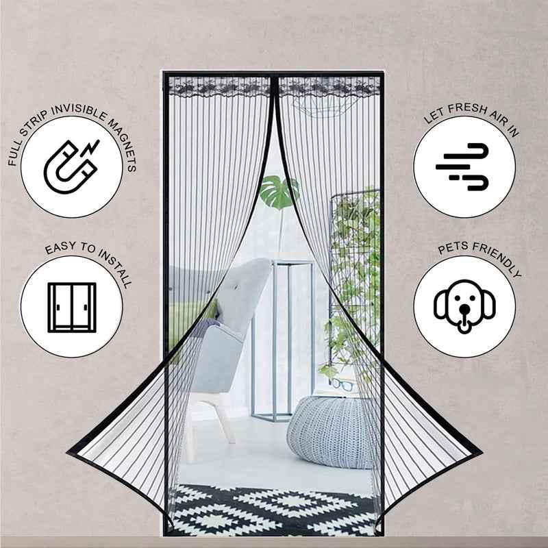 Keep The Bugs Out🦟🙅Magic Mesh Summer Magnetic Screen Door Curtain