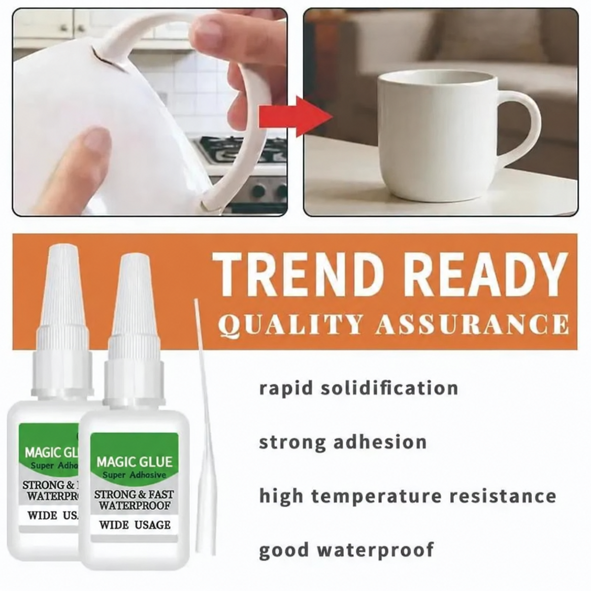 Heavy‑Duty Industrial Oily Adhesive Gel, Strong Bond Repair Glue