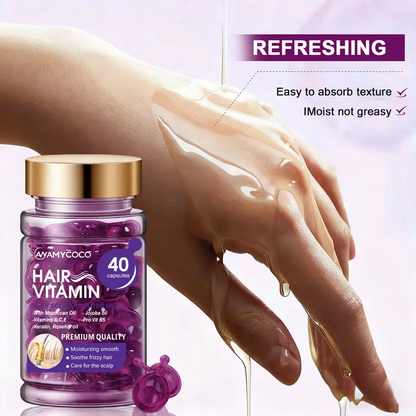 Hair Vitamin Capsules Infused with Violet Vitamins & Argan Oil,40 Capsules💜