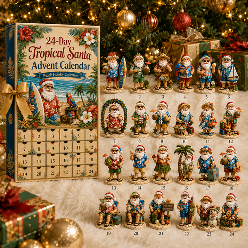 ✨24-Day Christmas Countdown Advent Calendar –Beach Santa