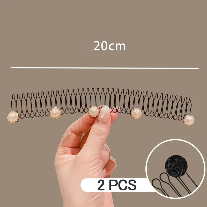 U Shape Hair Finishing Fixer Comb, Stretchable Wavy Hair Styling Pins 🖤