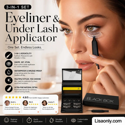 3-in-1 Eye Makeup Stamp - Create Perfect Eyeliner & Natural Lower Lashes In Seconds