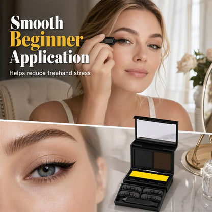 👁️ 3-in-1 Eyeliner & Lash Stamp Kit – Wing, Bottom Lashes & Liner, Waterproof, Beginner-Friendly ✨