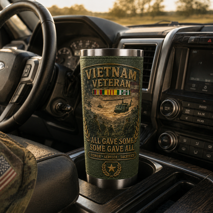 🔥 HOT SALE 55% OFF 🇺🇸 Vietnam War Veteran Commemorative Travel Tumbler