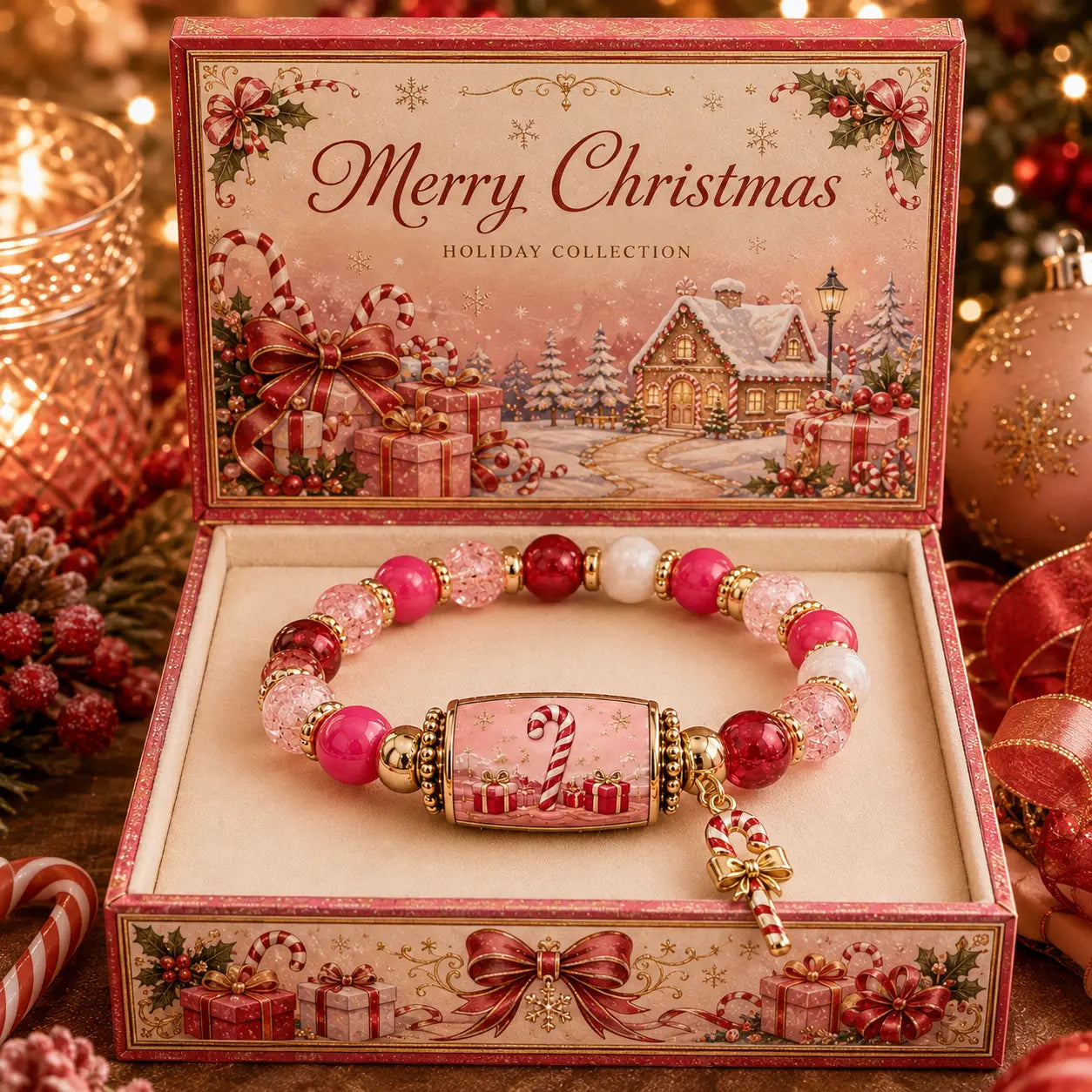 🎄 Limited Edition Christmas Story Beaded Bracelet Set | Holiday Gift Jewelry