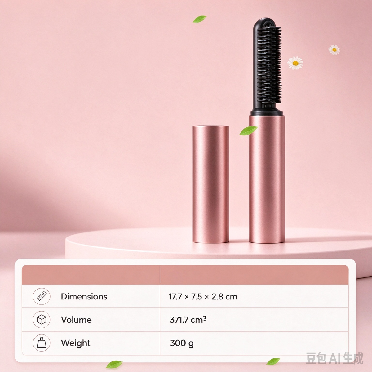 Cordless Mini Heated Hair Straightener Brush Portable Rechargeable Hair Styling Comb for Bangs and Volumizing