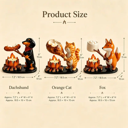 Animal bonfire resin tea wax stand - Cartoon-shaped barbecue small animal design - Atmosphere-scented scented candle base