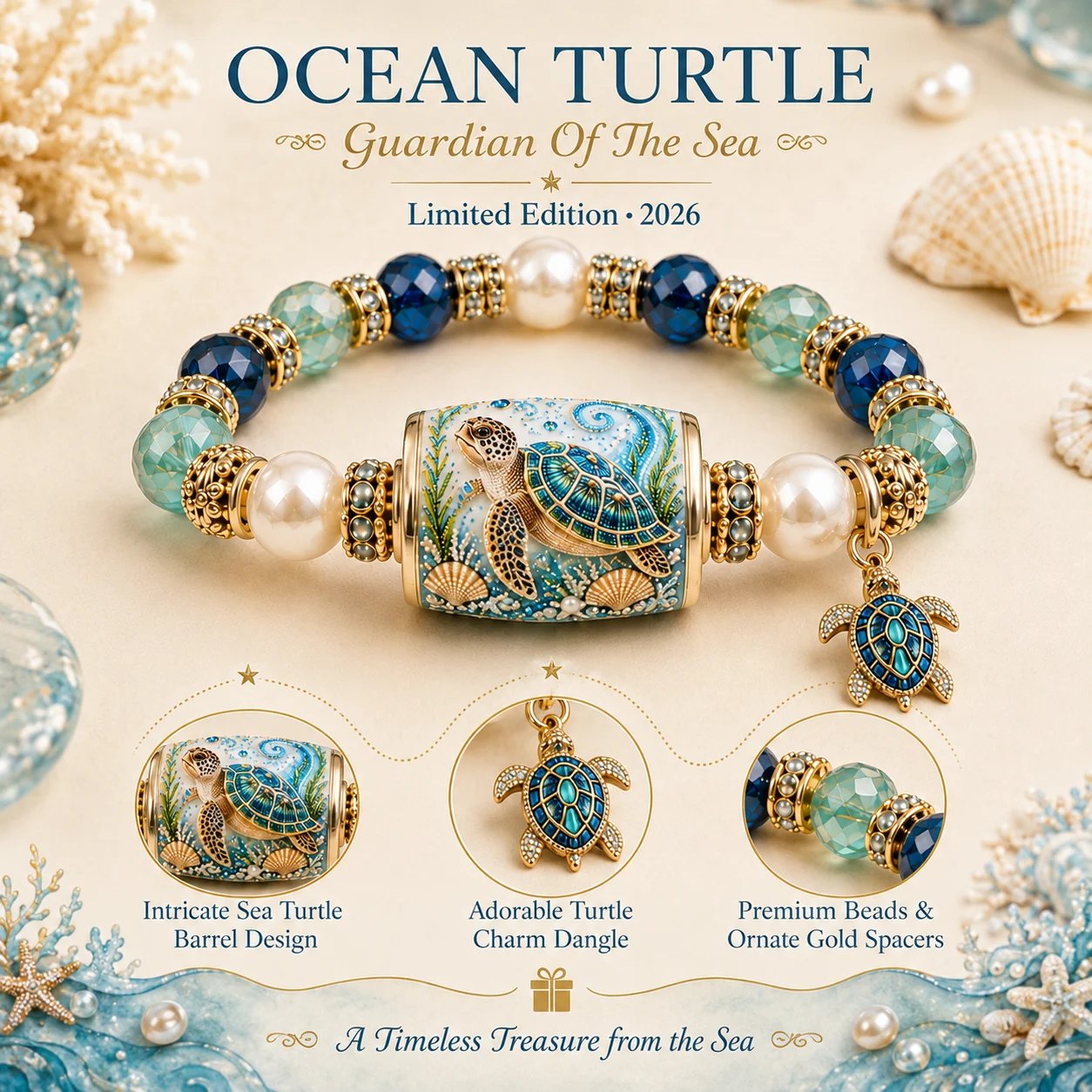 🌊Ocean Guardian Collection Bracelet Limited Edition 2026 Ocean Inspired Gift 49% Off💥