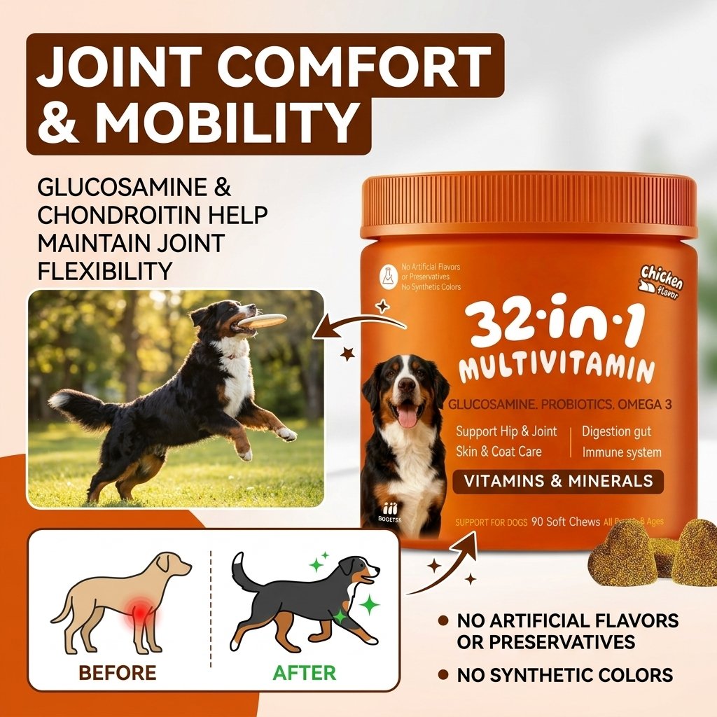 🐶 32-IN-1 ALL-IN-ONE MULTIVITAMIN CHEWS FOR DOGS
