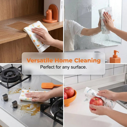 50Pcs Per Roll Reusable Cleaning Lazy Rags