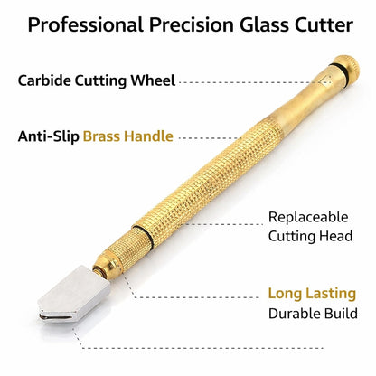 Diamond Head Glass Cutter Tool for 3‑15mm Glass & Mirrors🛠️