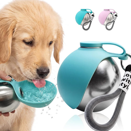 2-in-1 Portable Dog Water Bottle for Small Dogs - Leak-Proof