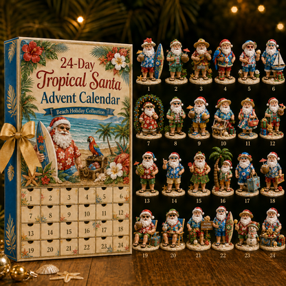 ✨24-Day Christmas Countdown Advent Calendar –Beach Santa