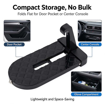 Car Door Step with Safety Hammer, Automotive Compact Anti-Slip Roof Latch Hook Ladder 🚗