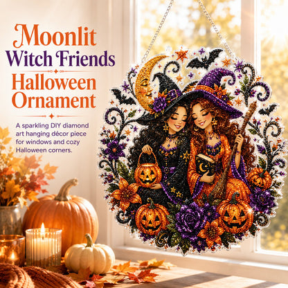 🔥Last Day 49% OFF - 🧙‍♀️🎃Halloween Witch Friendship Diamond Art Window Suncatcher(📦Buy 2 Free Shipping)