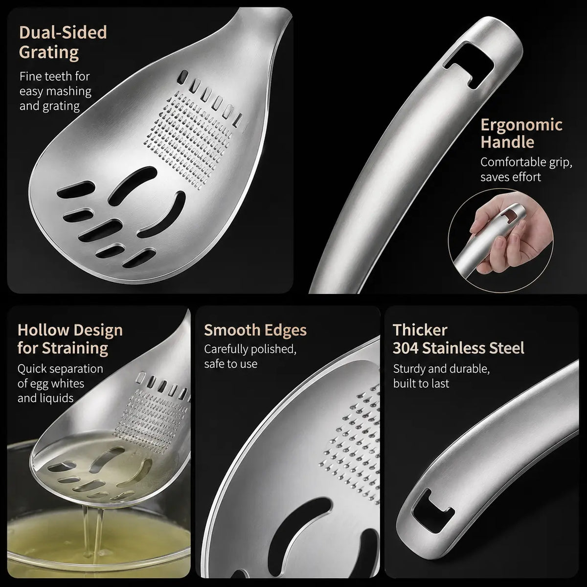 304 Stainless Steel Multi‑Purpose Kitchen Spoon 🥄