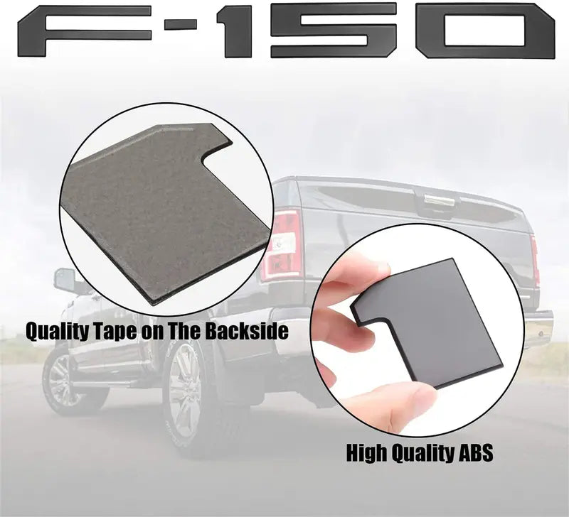F-150 Upgrade Accessories: 3D Emblem – Tailgate Insert Lettering – Stylish Trim Designed for Pickup Owners
