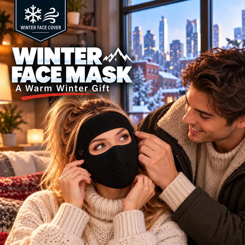 Winter Face Mask with Detachable Goggles, Windproof Thermal Fleece Lined Full Face Cover ❄️