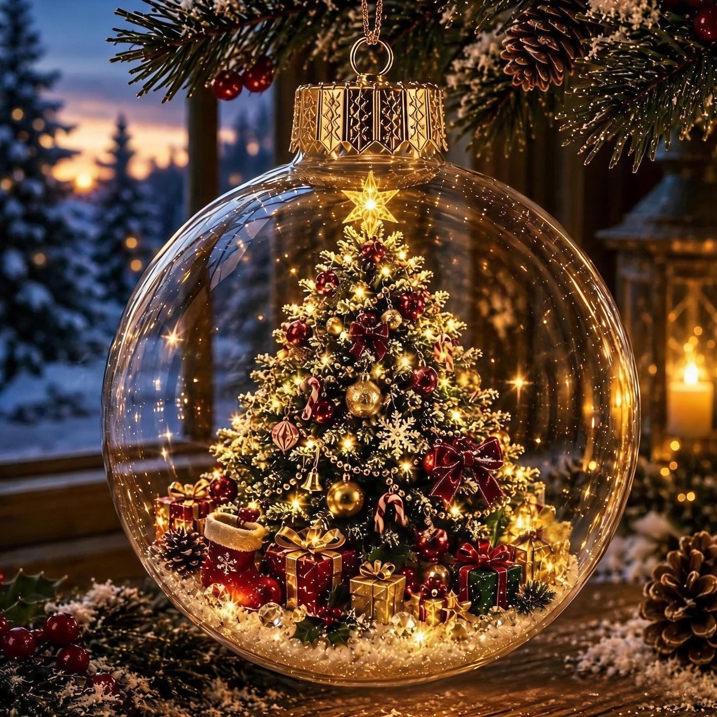 🔥HOT SALE 50% OFF - 🎄Glowing Christmas Diorama Ornament✨