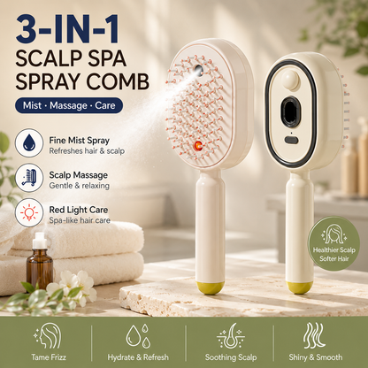 🔥Last Day 50% OFF Electric Mist-Spraying Massage Cushion Brush