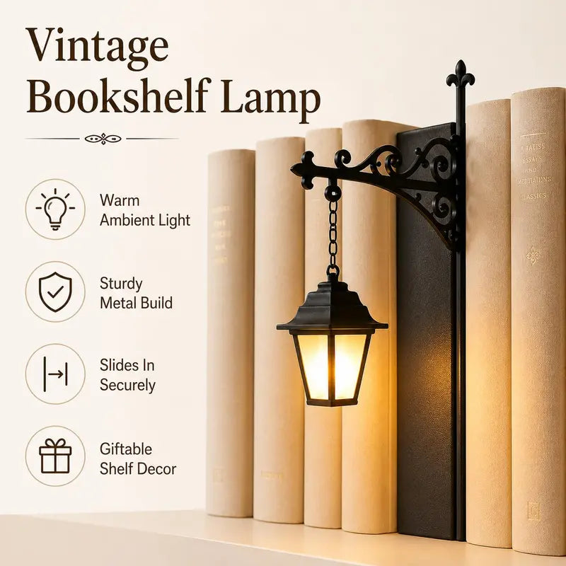 Library Lantern-Decorative Bookshelf Lighting, MiniatureHanging Shelf Lampdeng🏮