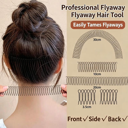 U Shape Hair Finishing Fixer Comb, Stretchable Wavy Hair Styling Pins 🖤