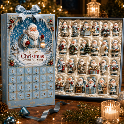 ✨24-Day Christmas Countdown Advent Calendar –Icy Santa Claus Ornament