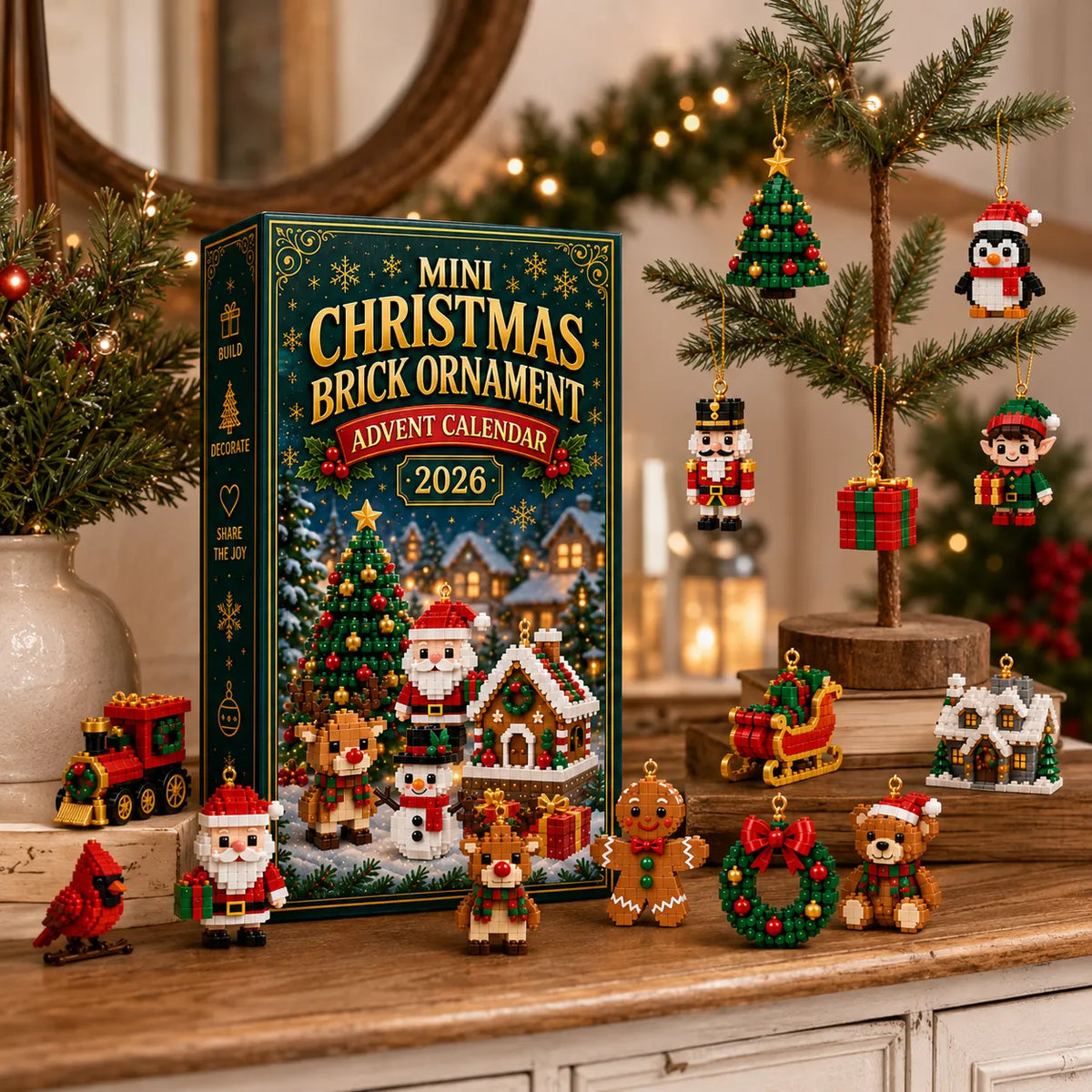 ⏳ Last day to save 49% – 🎄 24-Day Mini Christmas Brick Ornament Advent Calendar
