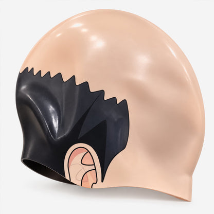 😂 Funny Bald Illusion Swimming Cap | Prank Pool Party Accessory