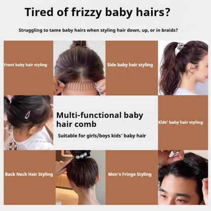 U Shape Hair Finishing Fixer Comb, Stretchable Wavy Hair Styling Pins 🖤
