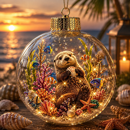 🌊Summer Ocean Animal Lighted Diorama Ornament – 🎁8 Magical Coastal Designs
