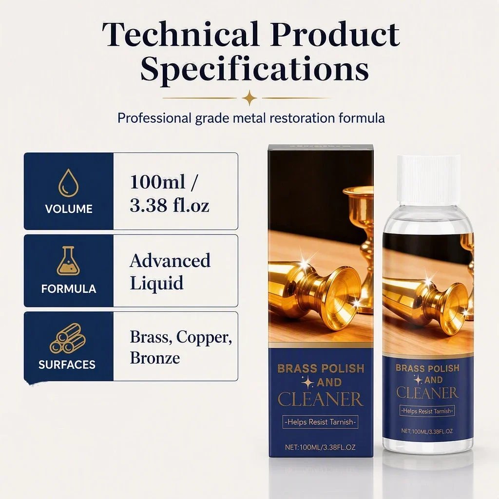 ✨ Brass & Copper Polish Cleaner – Tarnish & Oxidation Care