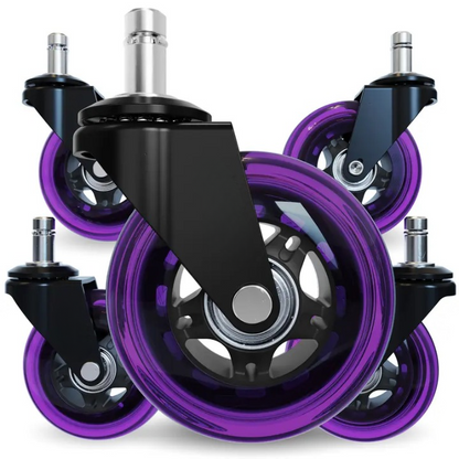 🔥 Premium Inline-Style Office Chair Wheels – Universal Fit • Easy Install