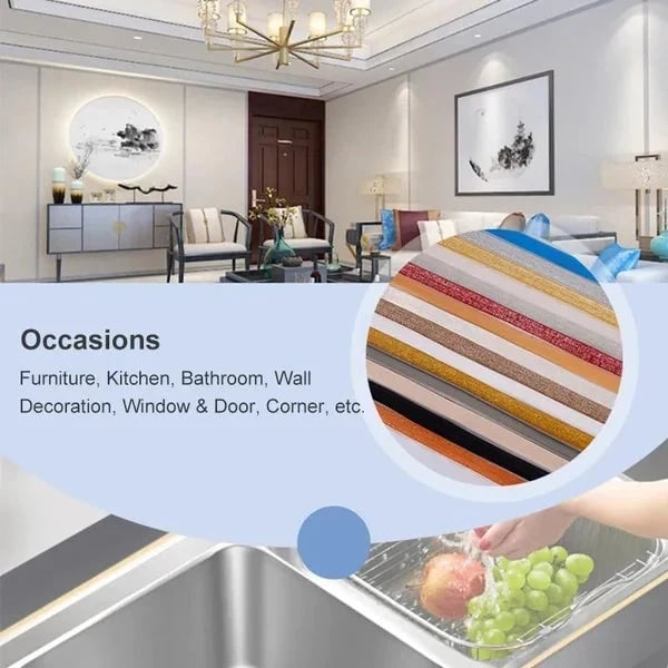 ⏳Limited-time 50% off⏰Anti-mould adhesive tape for ceramic tiles (8mm*6m)🧱💛