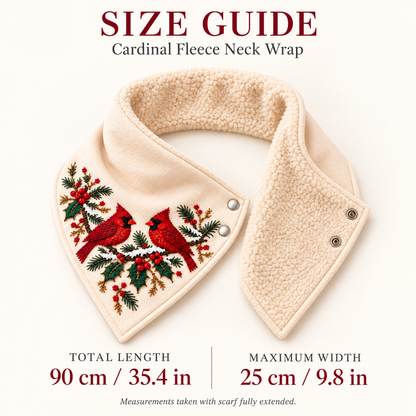 Cozy Fleece-Lined Cardinal Neck Wrap Scarf – Christmas Winter Gift 🐦🎄