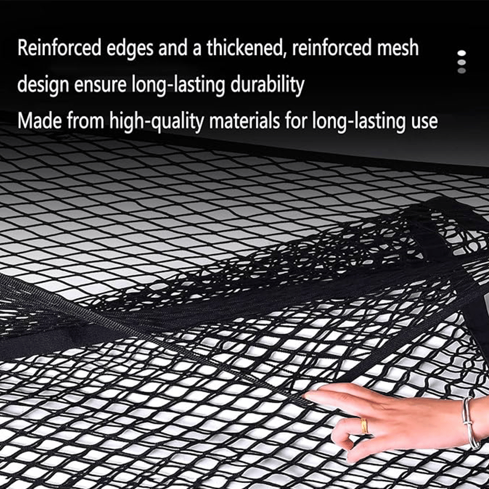 🧳 Heavy-Duty Elastic Cargo Net – Double-Layer Vehicle Storage Organizer