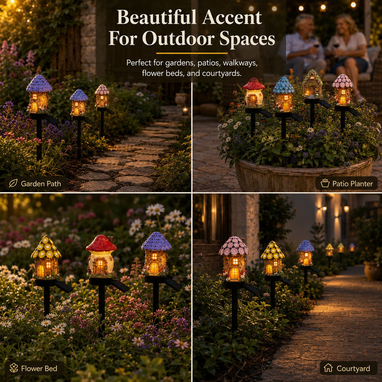 ✨Last Day: 49% OFF🔥Solar Fairy-Tale Mushroom Cottage Garden Light – Whimsical Warm Glow for Paths, Patios & Flower Beds 🍄🌙