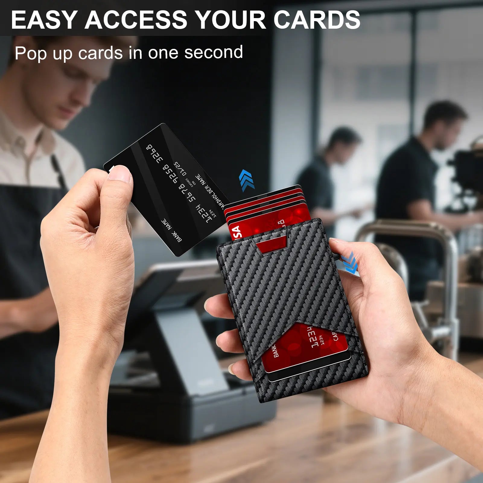Men's RFID minimalist bifold wallet