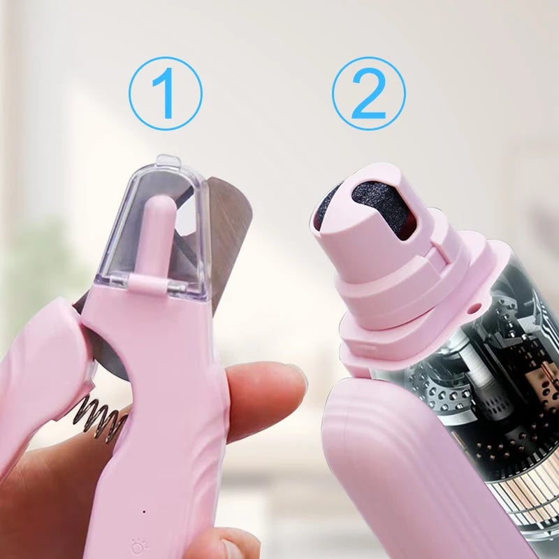 🐾 50% OFF! ✨ Safe 2-in-1 LED Pet Nail Clipper & Grinder – Sharp Stainless Blade, Anti-Splash Guard & Quiet Motor – Gentle Grooming for Dogs & Cats 🐶