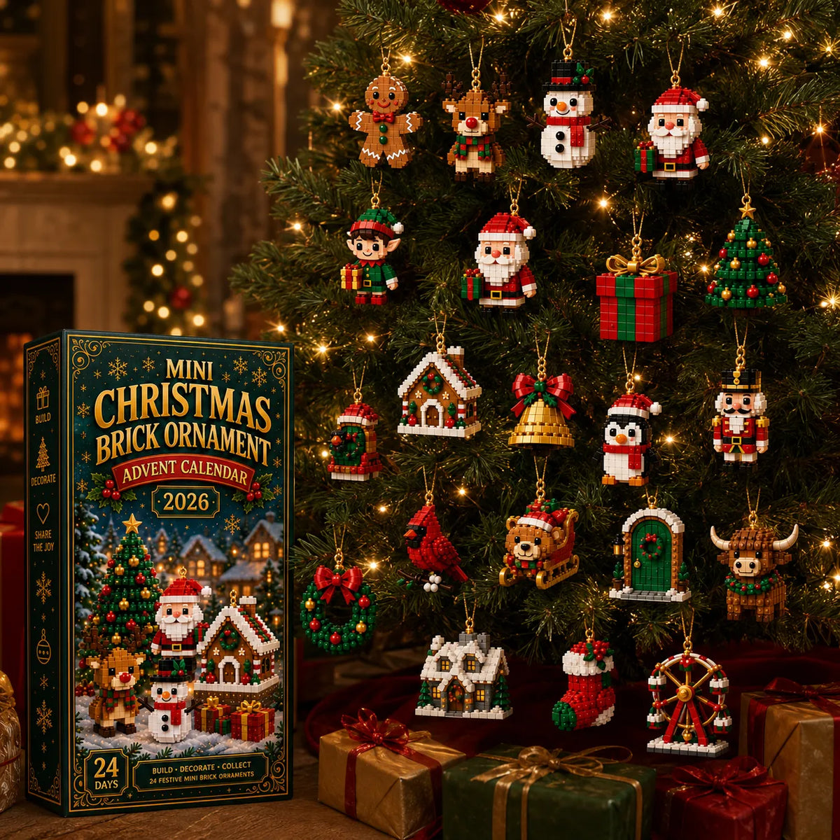 ⏳ Last day to save 49% – 🎄 24-Day Mini Christmas Brick Ornament Advent Calendar