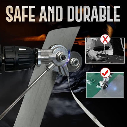 Electric Drill Metal Cutter Attachment, Portable Sheet Nibbler for Iron, Steel & Aluminum⚙️