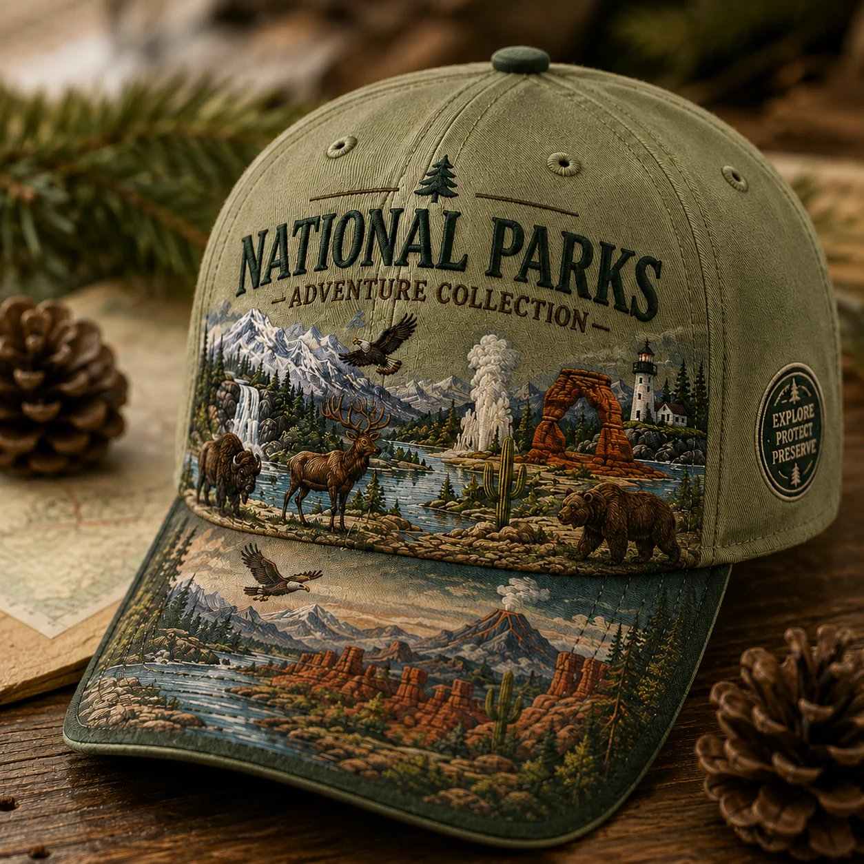 🇺🇸 Last Day Promo: 49% OFF - 🏞️National Park Adventure  Cap