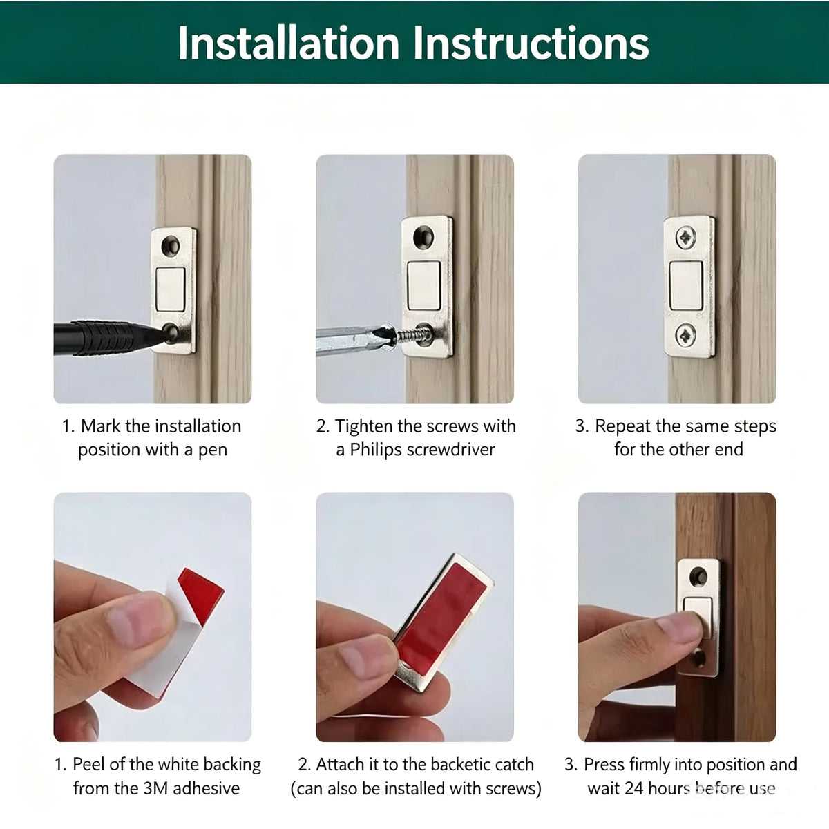 🧲 10Pcs Magnetic Door Catch