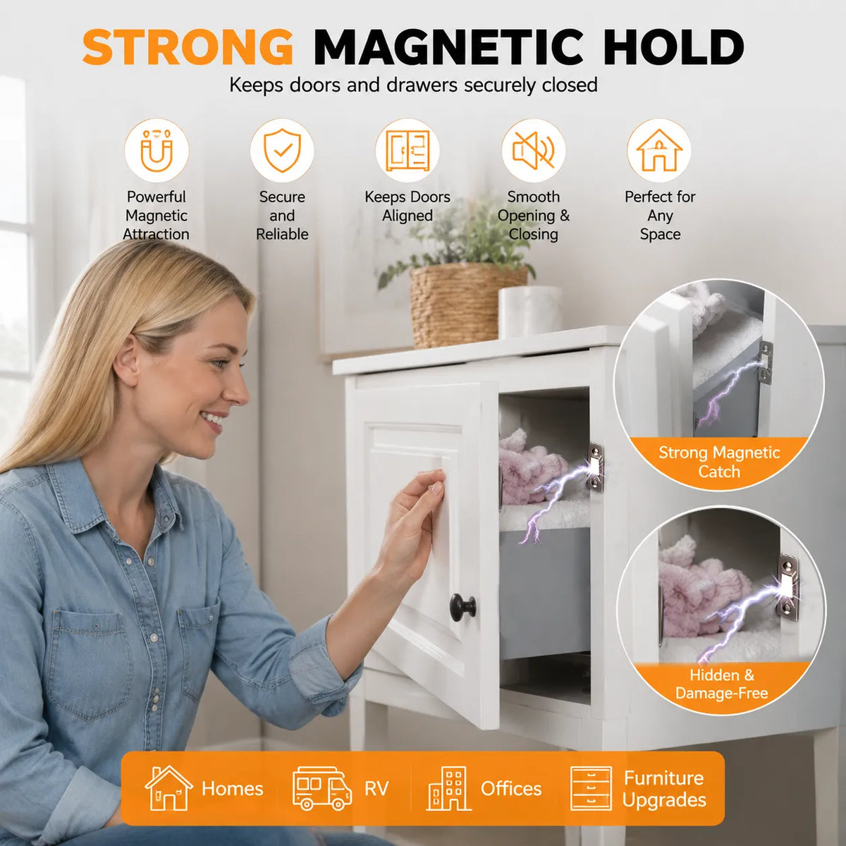 🧲 10Pcs Magnetic Door Catch