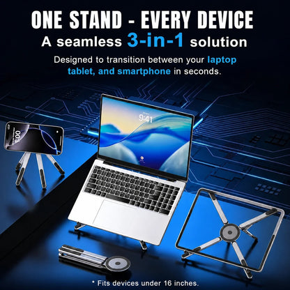 3-in-1 Magnetic Foldable Laptop Stand